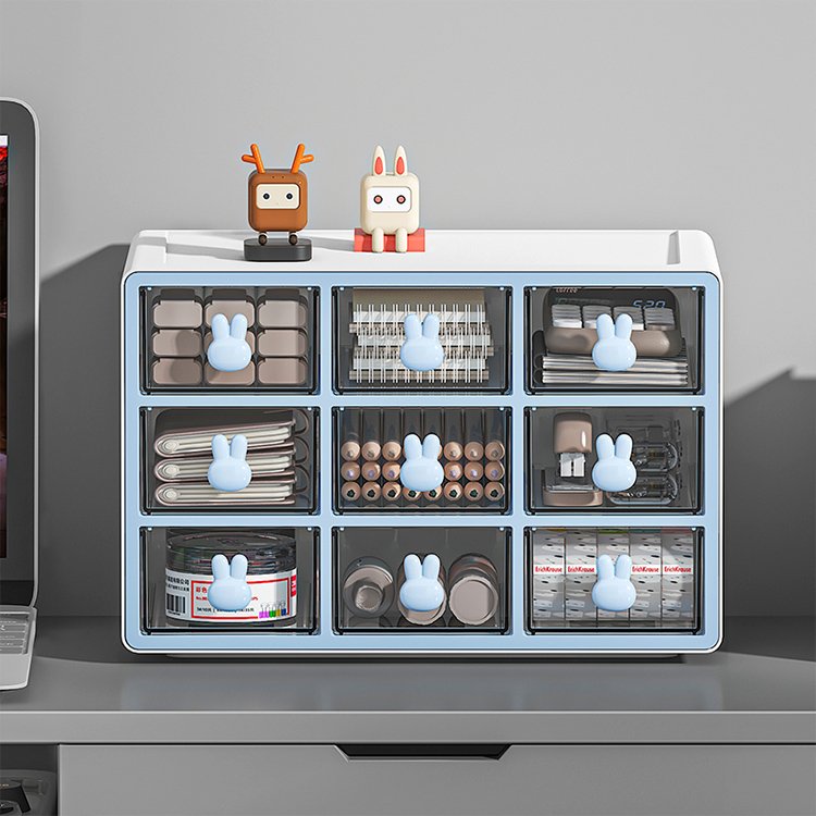 New arrival 3 layers 3/9 grids drawer classification student office stationery pen holder desktop organizer storage box