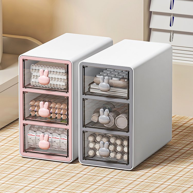 New arrival 3 layers 3/9 grids drawer classification student office stationery pen holder desktop organizer storage box