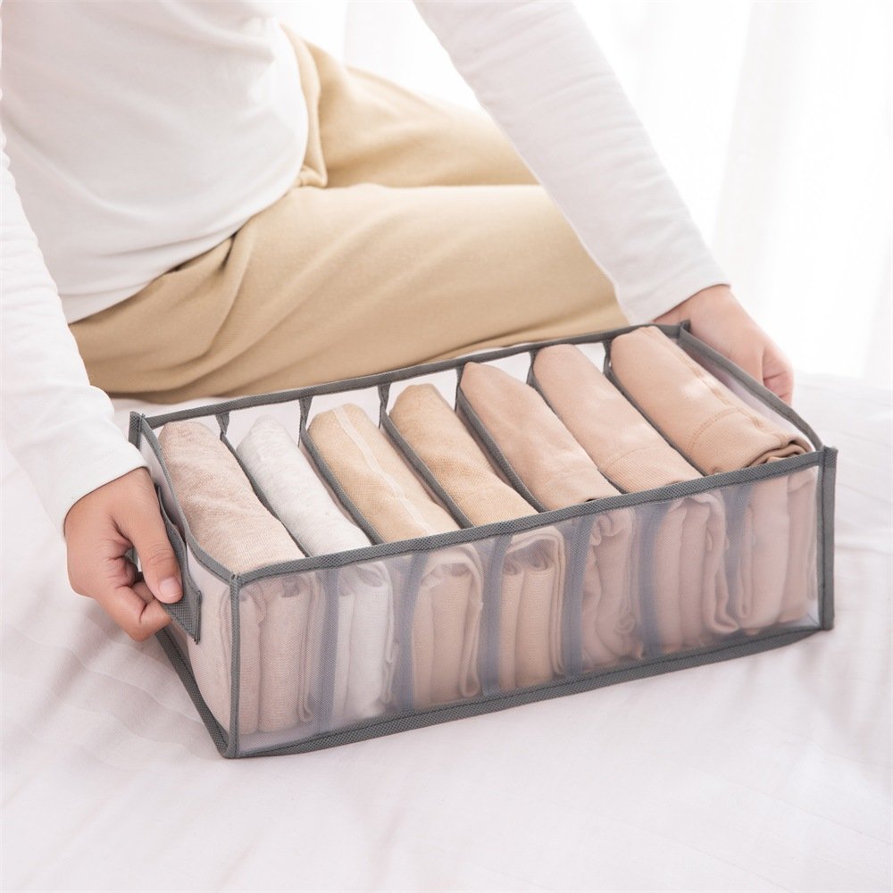 Clothes Storage Box Jeans Pants Compartment Storage Box Clothes Drawer Wardrobe Clothes Organizer