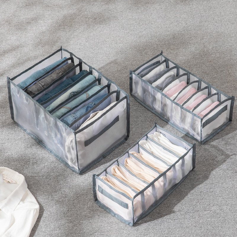 Clothes Storage Box Jeans Pants Compartment Storage Box Clothes Drawer Wardrobe Clothes Organizer