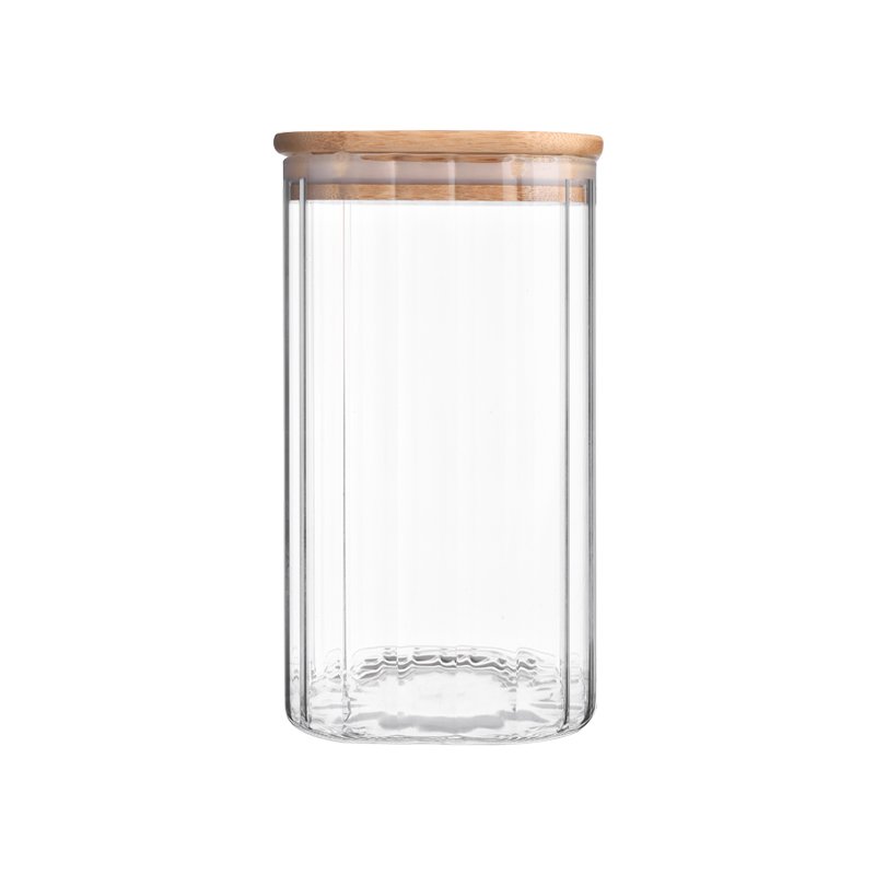 750/800/1100/1250/1500/1850/2300ML Borosilicate glass gar bamboo Lid food storage container mason honey jar Sealed Storage Jar