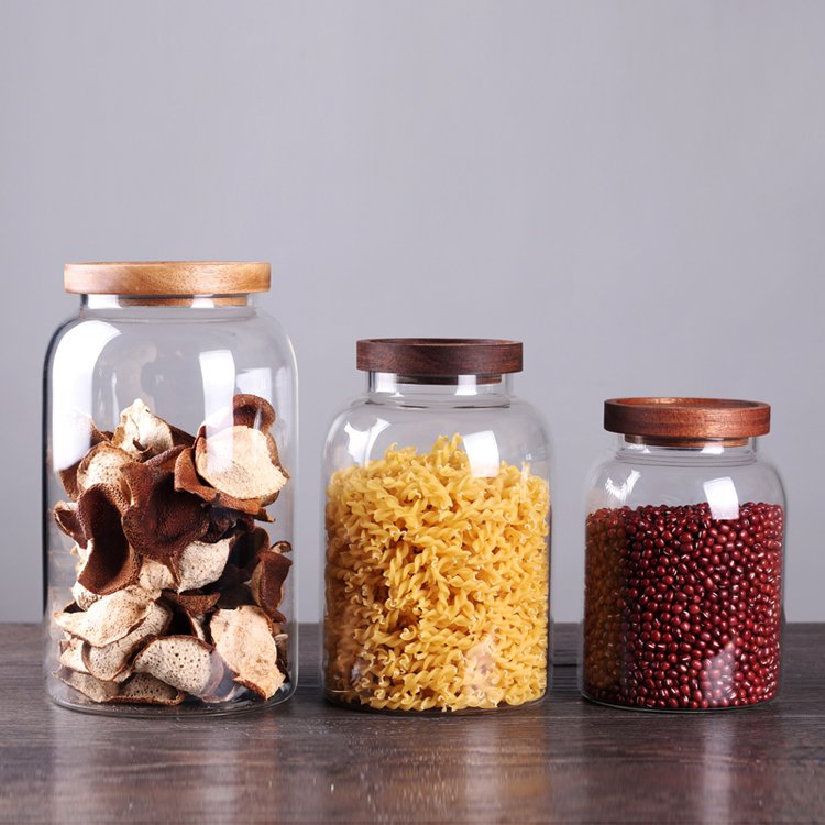 Egg Jar kitchen canister 1 Gallon Clear Large Glass Food Storage Jars with Airtight Lid Bag Size Glass Jar for Rice Coffee Bean