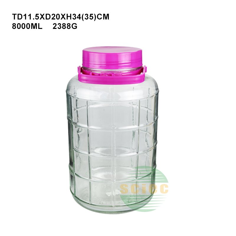 5L/8L/10L/12L/16L/20L Glass Large Jar with Lid for Food Storage/ Wine Glass Jar/ Beverage Despenser