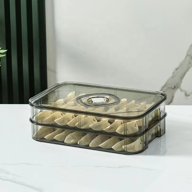 Multi layer food storage box, environmentally friendly and stackable transparent plastic preservation box