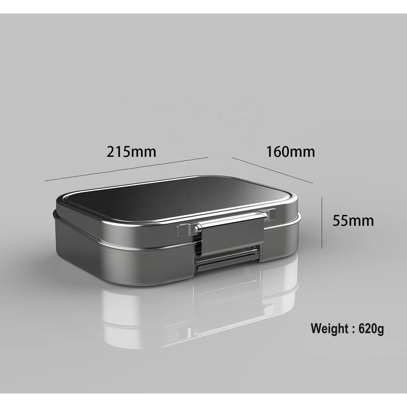 Custom Food Grade Portable Kids Bento Lunch Box Rectangle Stainless Steel Food Storage Container BPA Free