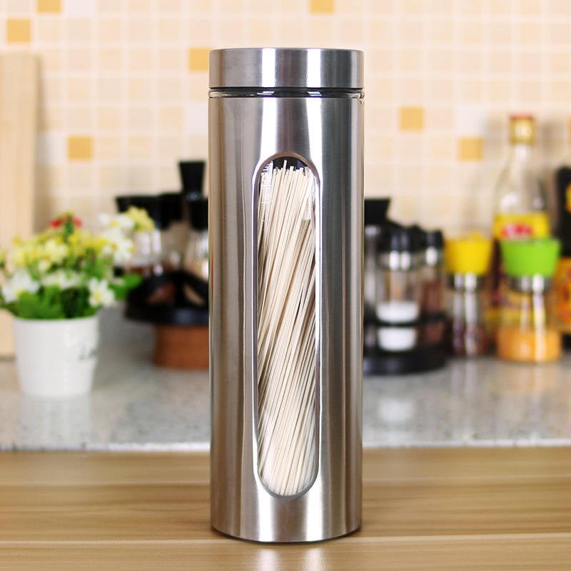 High Quality Pantry Organized Stainless Steel Food Containers Coffee Tea Sugar Toys Box Container Storage Food