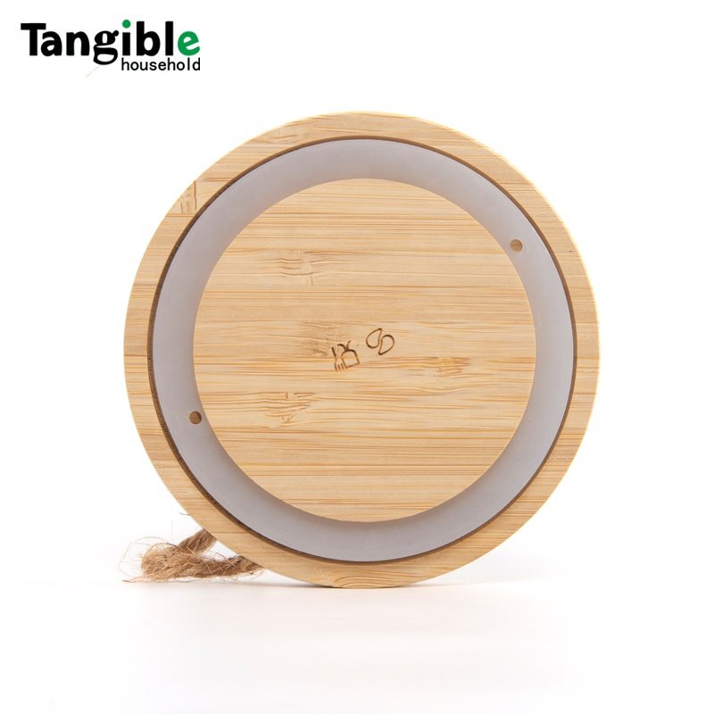2024 high quality Stocked multiple volume glass storage jar food container with bamboo lid and rope