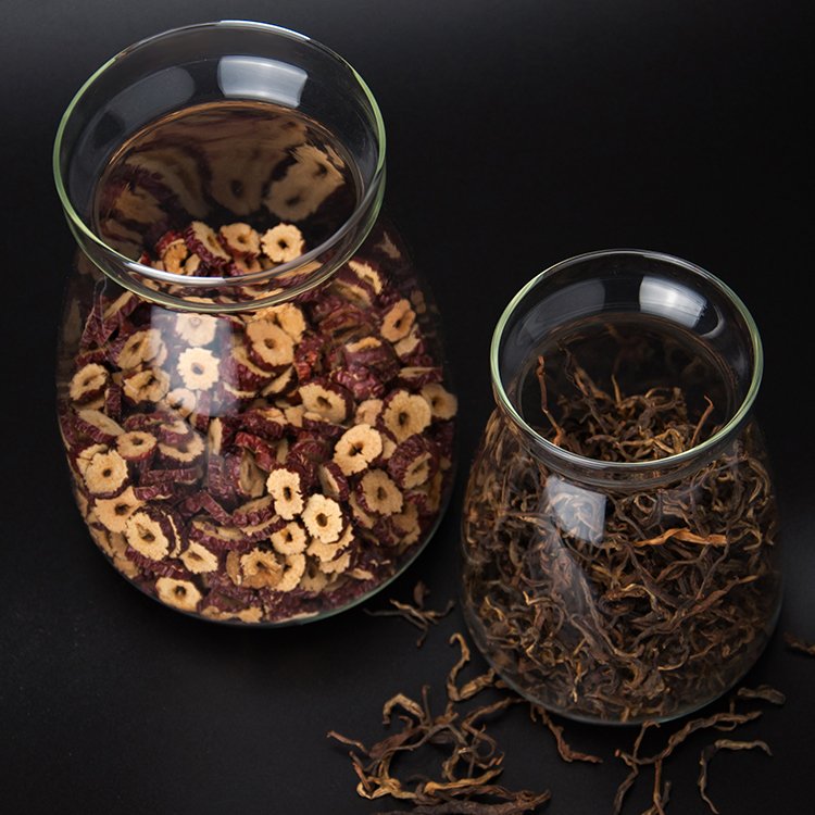 New Arrival Home Use Glass Kitchen Canisters Bamboo Lids Clear Glass Food Storage Jar