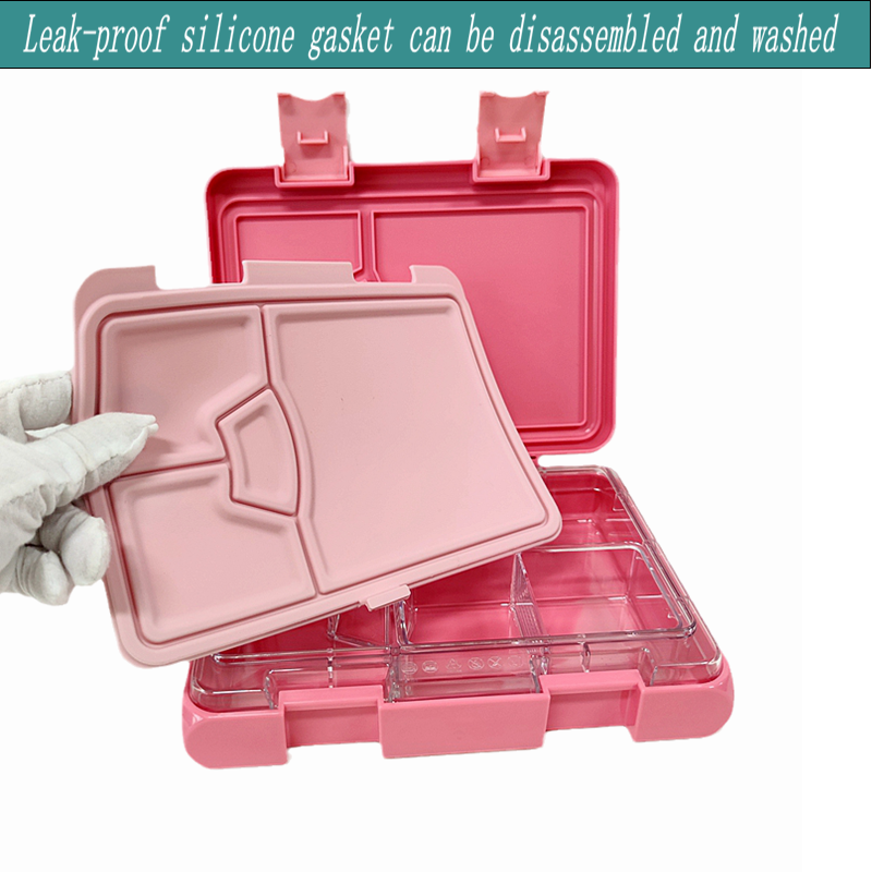 SSPH Hot selling Tritan Leakproof Plastic Bento Lunch box School 6 Compartment Storage Boxes Tiffin Lunch Box for Kids