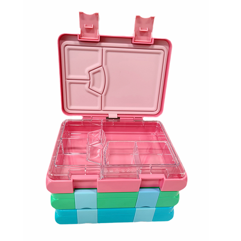 SSPH Hot selling Tritan Leakproof Plastic Bento Lunch box School 6 Compartment Storage Boxes Tiffin Lunch Box for Kids