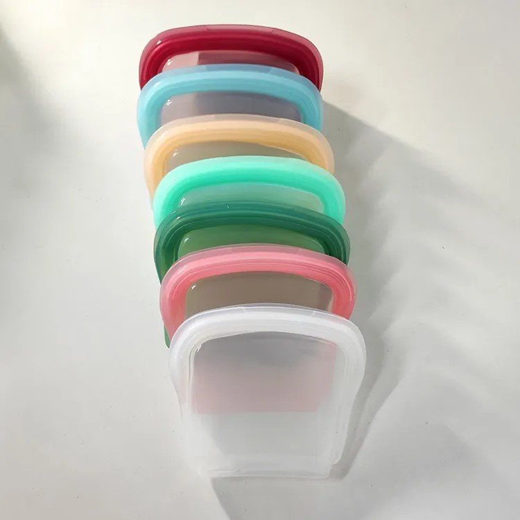 200ML Reusable Eco Friendly Food Storage Pouch, Pet Treat Container, Zip Lick Silicone Snack Bags, Food Grade Silicone