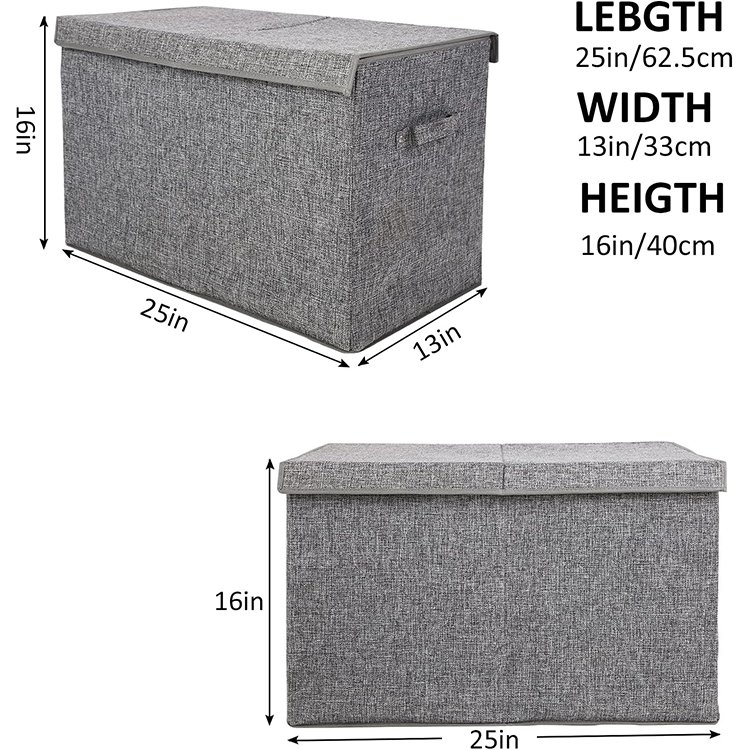 Large-Capacity Foldable Multifunctional Storage Box Reusable Polyester-Cotton Fabric Organizer Clothes Toys Wardrobe