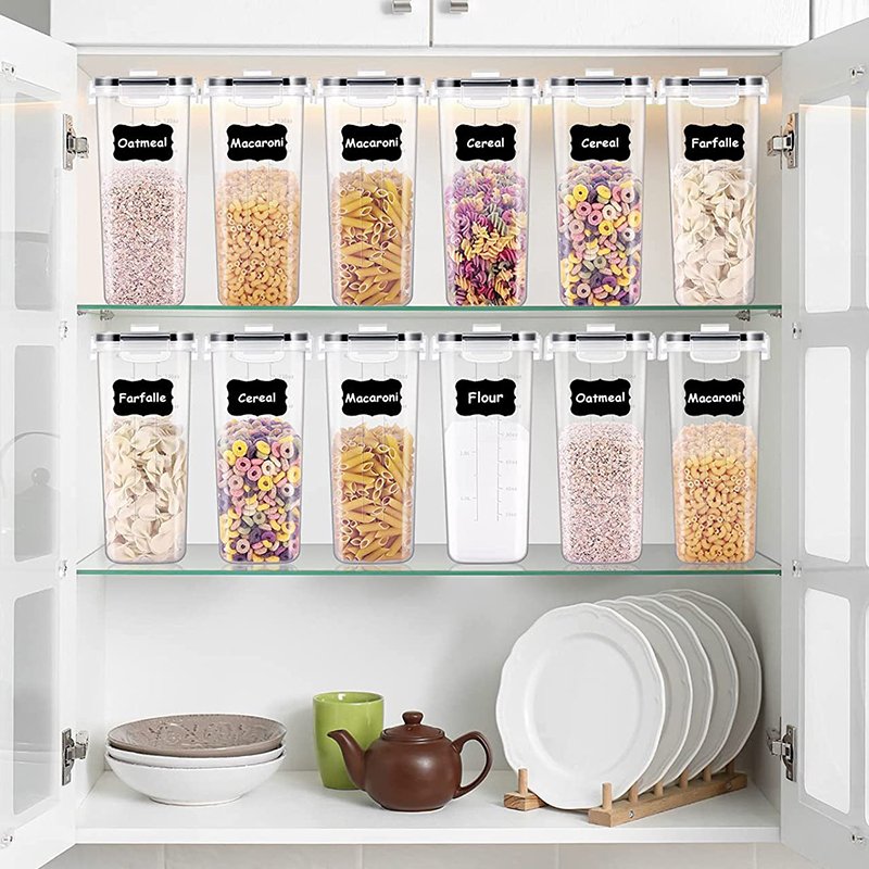Factory Wholesale 4PCS Set 4L Airtight Kitchen Organizers Dry Food Storage Container For Home Organizer