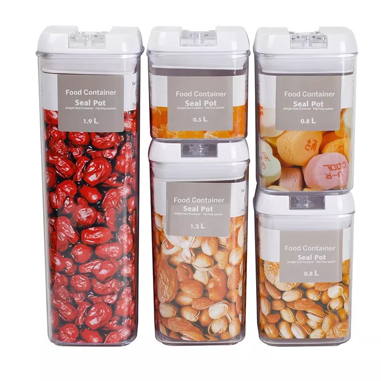 clear airtight food storage container with lid