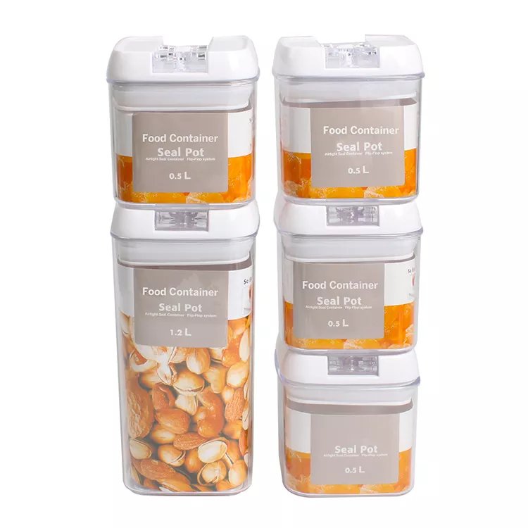 clear airtight food storage container with lid