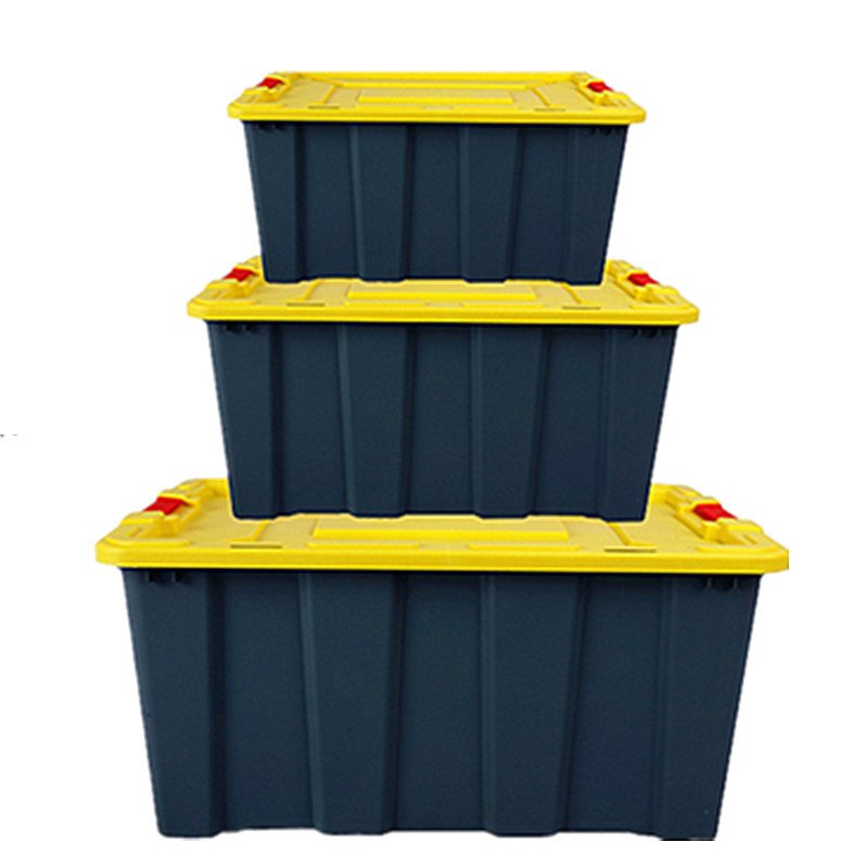 Customizable 7 10 15 16 20 27 gal tough Storage Bin heavy duty tough storage container with lid for storing tools and food