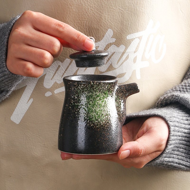 Japanese Cuisine Seasoning Bottle Ceramic Pot for Soy Sauce Vinegar Pepper Other Ingredients Food Storage & Container