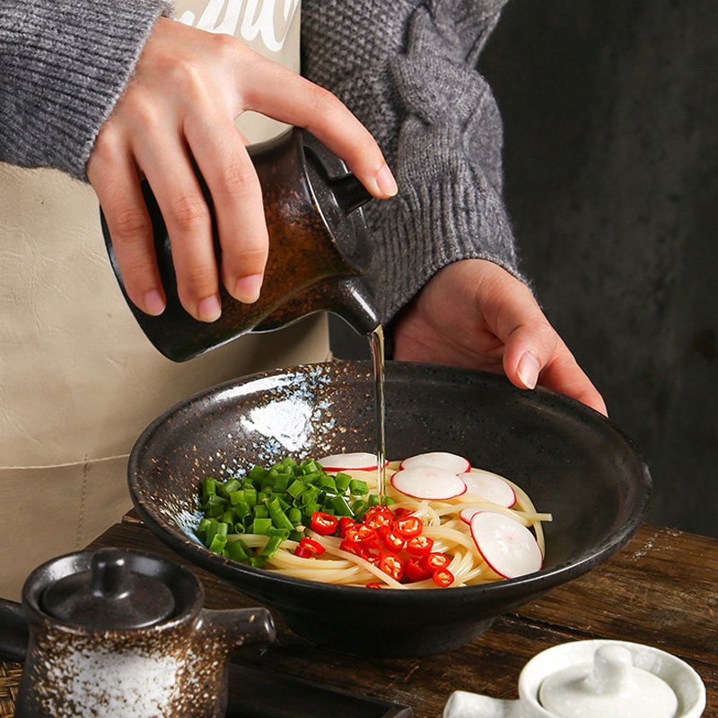 Japanese Cuisine Seasoning Bottle Ceramic Pot for Soy Sauce Vinegar Pepper Other Ingredients Food Storage & Container
