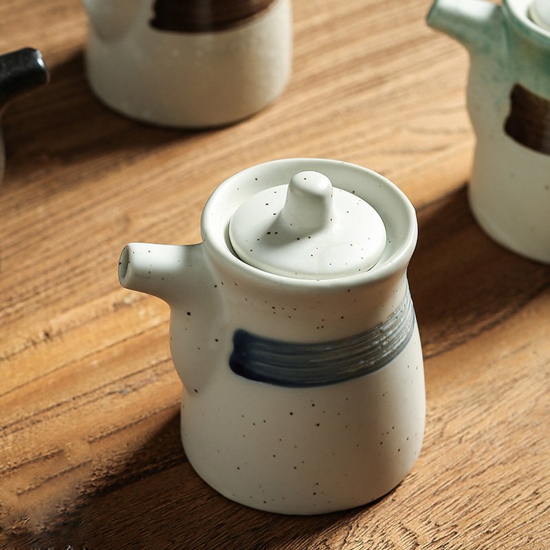 Japanese Cuisine Seasoning Bottle Ceramic Pot for Soy Sauce Vinegar Pepper Other Ingredients Food Storage & Container