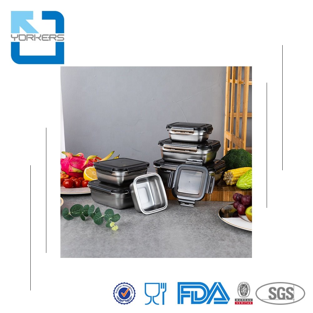 factory outlet korean style stainless steel food storage container storage box stainless steel