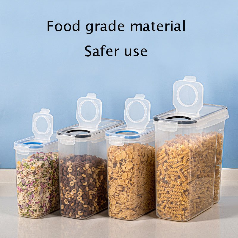 Multigrain storage Transparent plastic sealed moisture-proof watertight storage tank Spaghetti bucket kitchen storage box