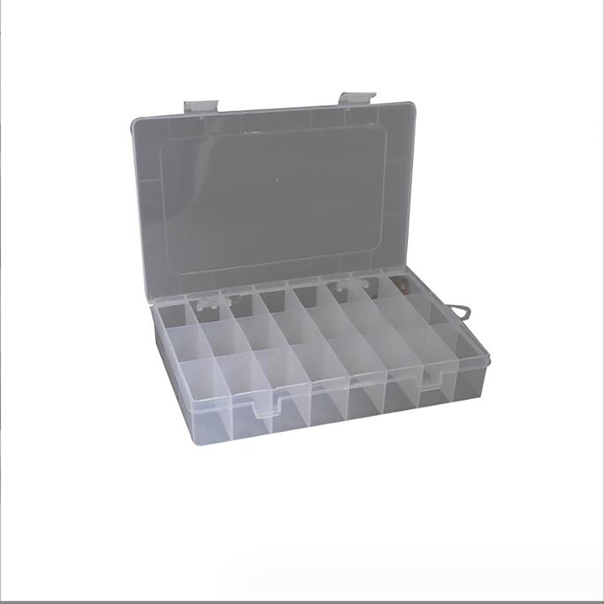 Slots Clear Plastic Adjustable grids Storage Box 24 Grid Slot Compartment Divided Storage Box