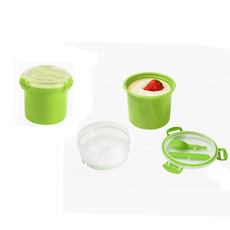 Leakproof Yogurt Cereal To Go Food Storage Container Yogurt Cup Canister with Toppings Lid
