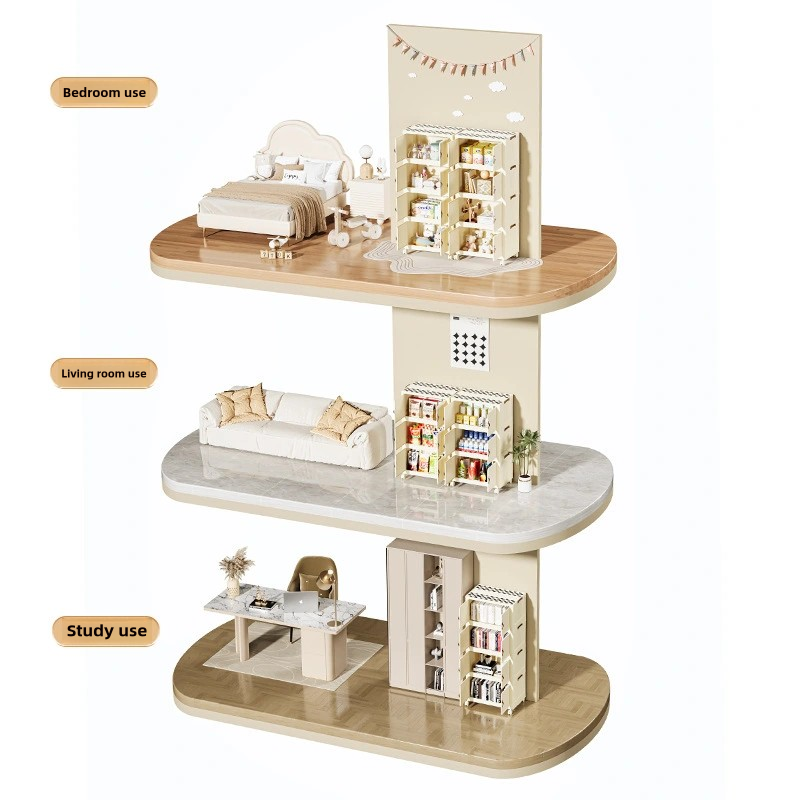 Creamy Style Foldable Wardrobe & Baby Clothes Sorting Box & Snack Toy Storage Cabinet for Household