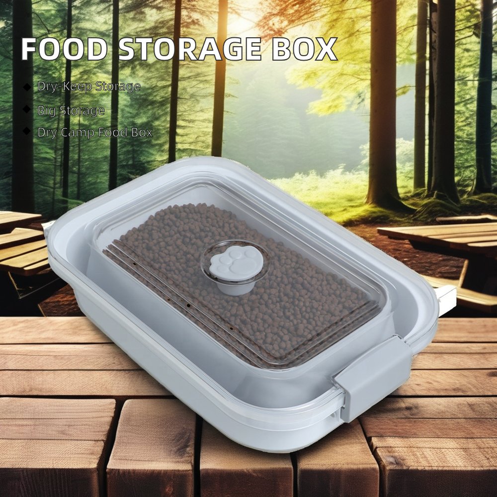 Large Capacity Moisture-Proof Insect-Proof Folding Rice Bucket Sealed Food Storage Bucket Wheels Pet Food Storage Box Plastic
