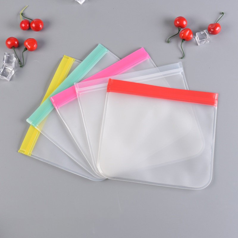 DS1535 Leakproof EVA Food Grade Food Storage Bags Gallon Sandwich Snack Ziplock Silicone Bag Flat Reusable Freezer Bags