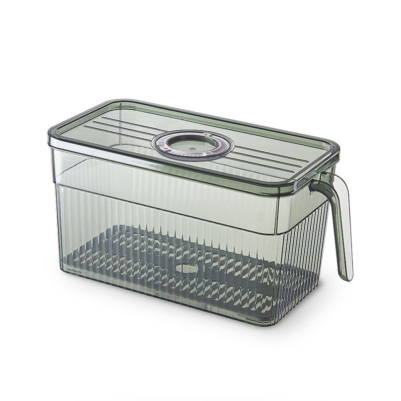 3L kitchen refrigerator organizer storage container drawer crisper box with handle