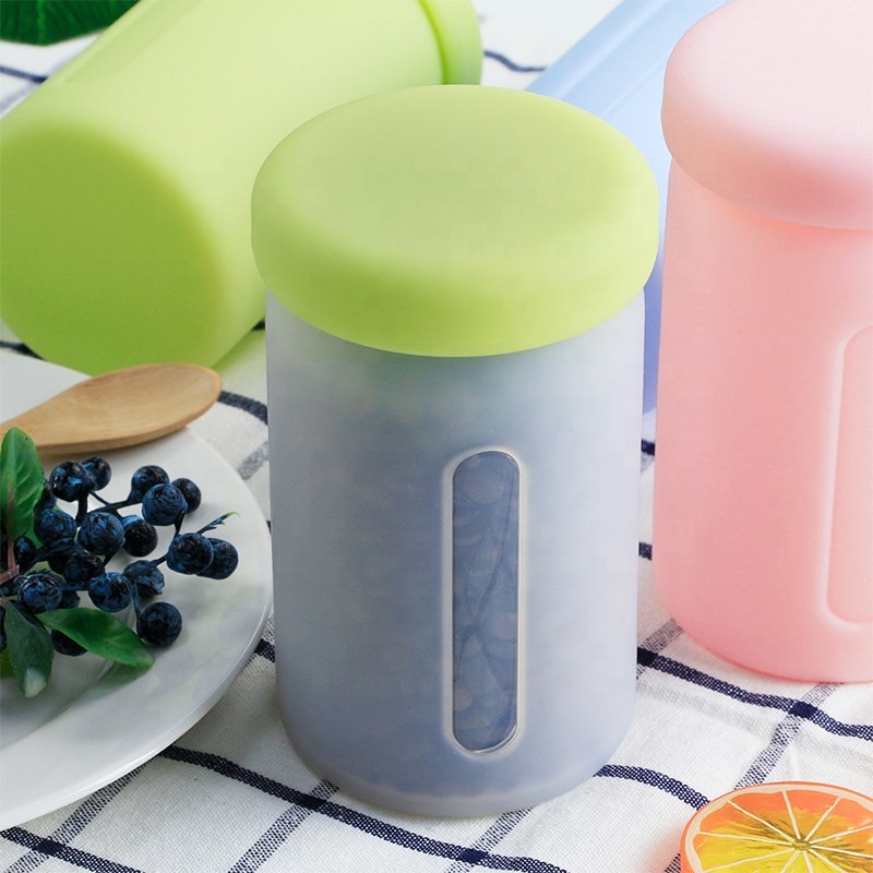New design vacuum fall resistance silicone food storage containers silicon kitchen organizer jars container storage