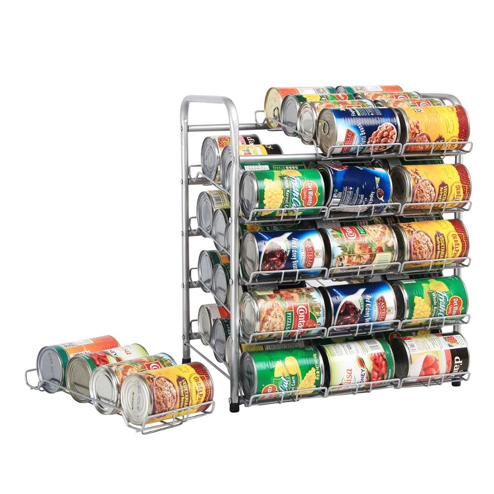 Simple Houseware Cans Rack Organizer For Food Storage Large Capacity Cans Rack Holder For Pantry Kitchen Cabinet Organizer Rack