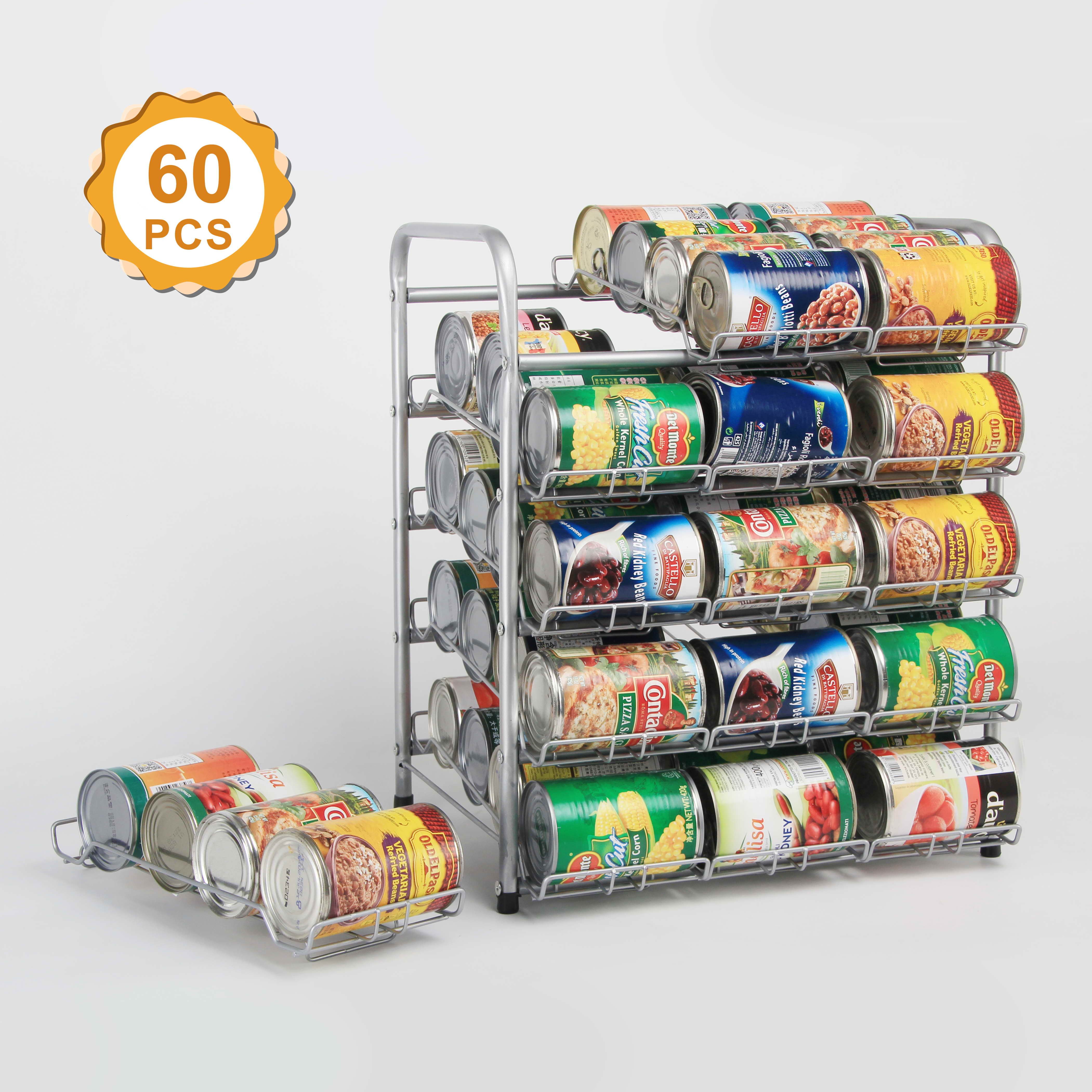 Simple Houseware Cans Rack Organizer For Food Storage Large Capacity Cans Rack Holder For Pantry Kitchen Cabinet Organizer Rack