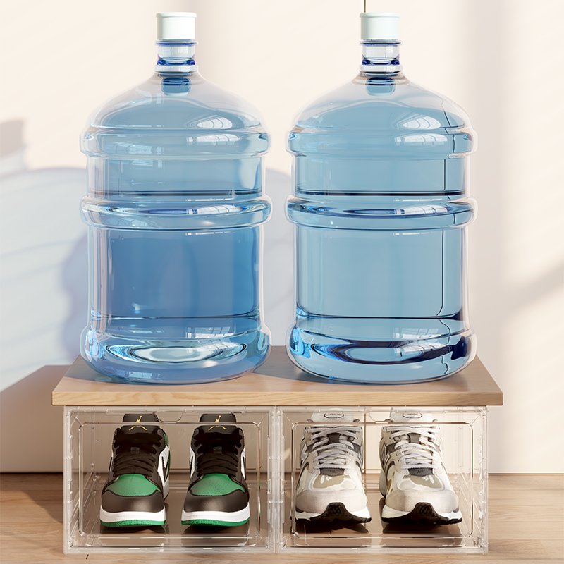 Modern Transparent PP Acrylic Shoebox Rectangle Open Magnetic Container Organizer for Sneaker Storage New Product