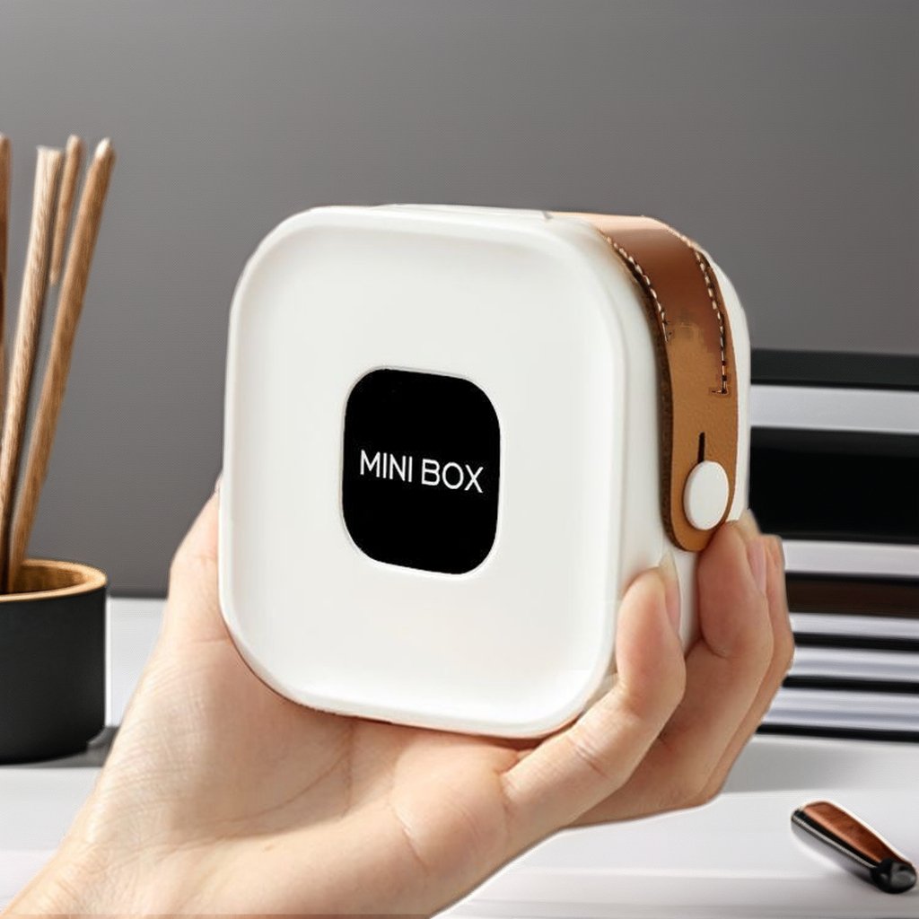 Portable Multi-Functional Storage Box Modern Design Square Shape Flexible Data Cable Bluetooth Headphone Charger Storage