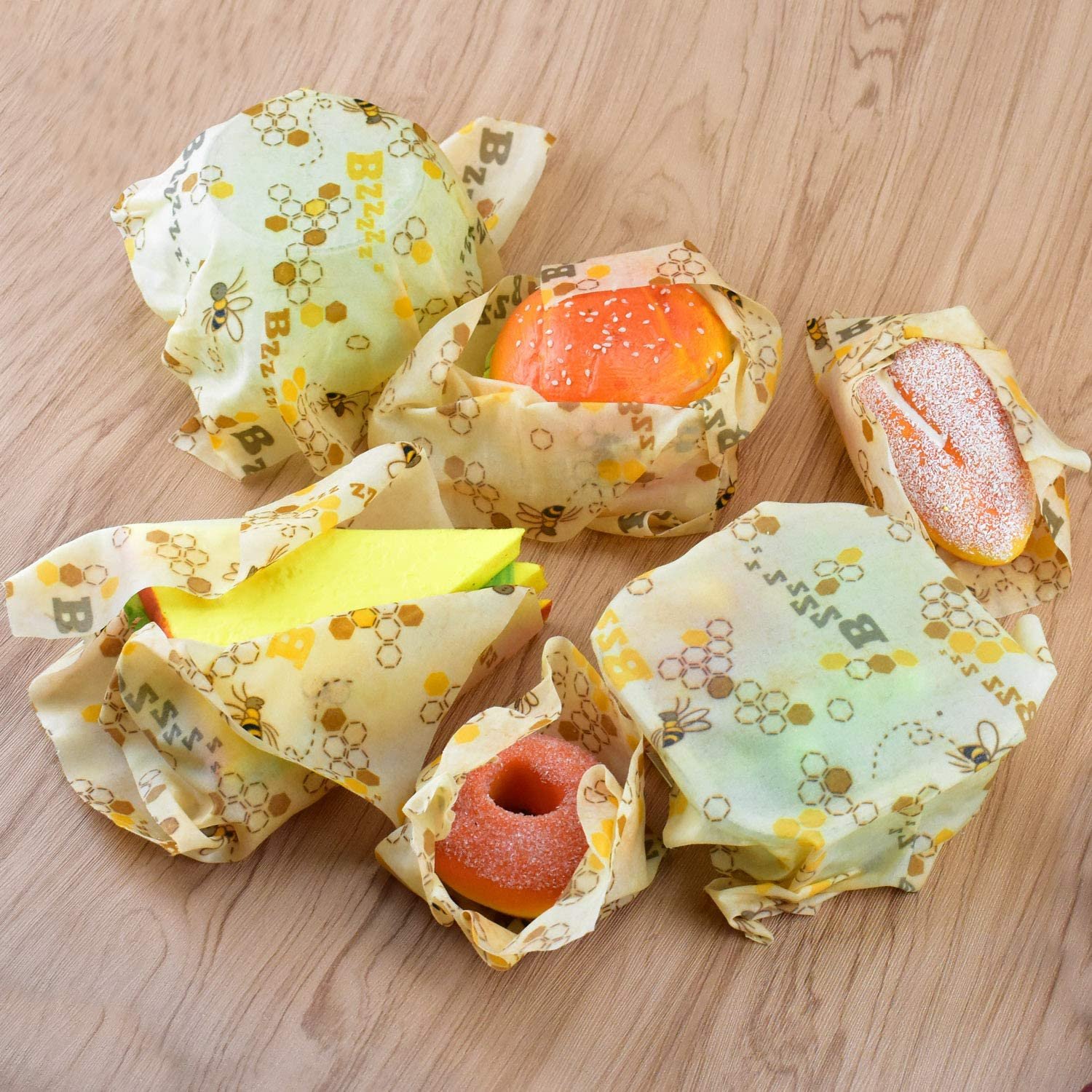 2023 New Beeswax Wrap food storage set washable wax wrapping bread sandwich storage wax covers for kitchen ware