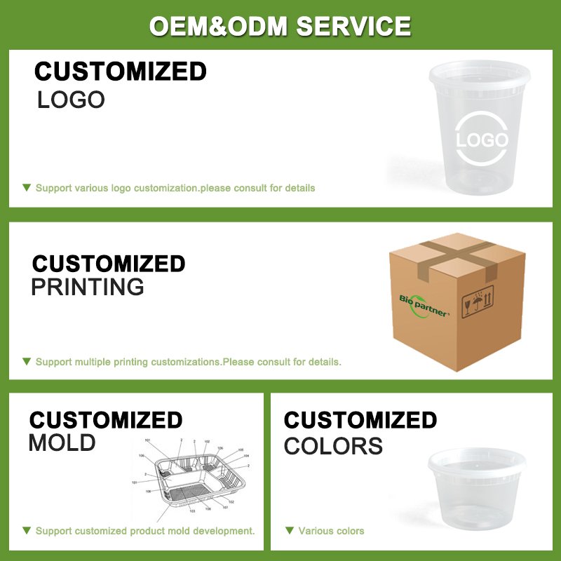 Disposable Tamper Evident PP PET Plastic Soup Takeaway Food Storage Container Plastic Deli Containers With Lids