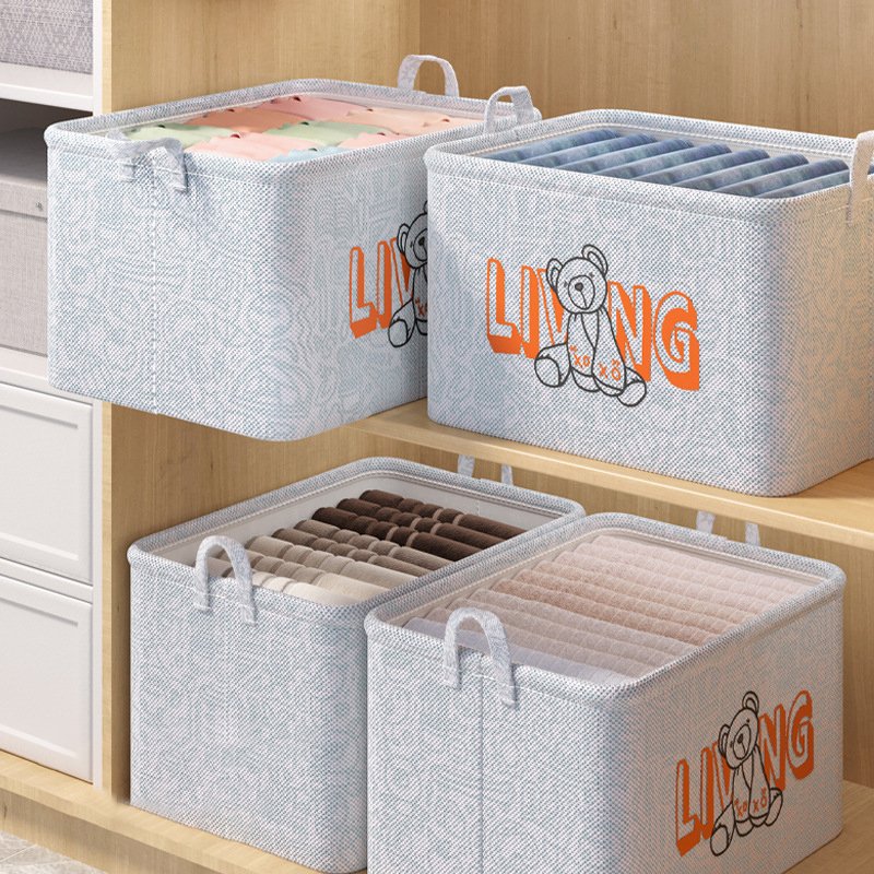 Home Clothes storage box non-woven fabric wardrobe storage box large toy clothing storage bag household organizing bag