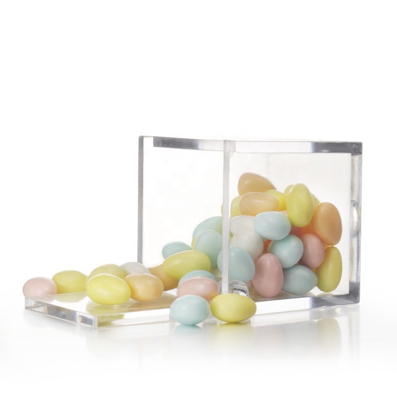 4.5cm/6cm/8 cm /10cm Square Clear Plastic Acrylic Chocolate Box Package Storage Box Hot sale products Flip box