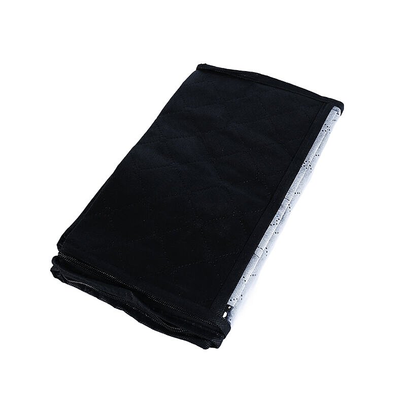 Custom Black Foldable Collapsible Storage Bins Organizers Clothes Storage Box With Lids