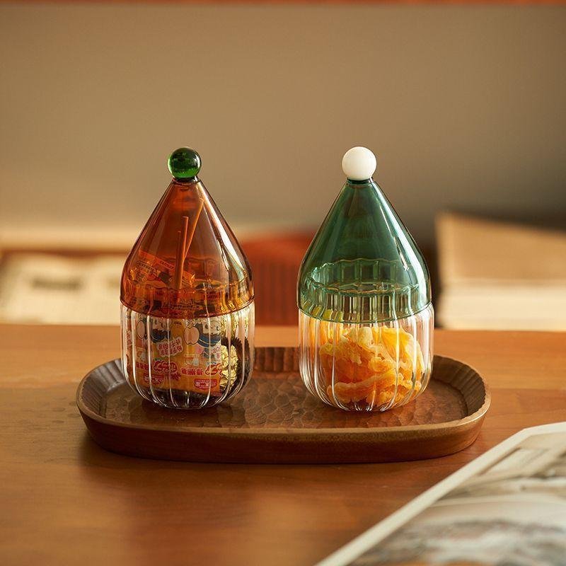 Glass Jar with Lid Household Kitchen Seasoning Bottle for Food Storage