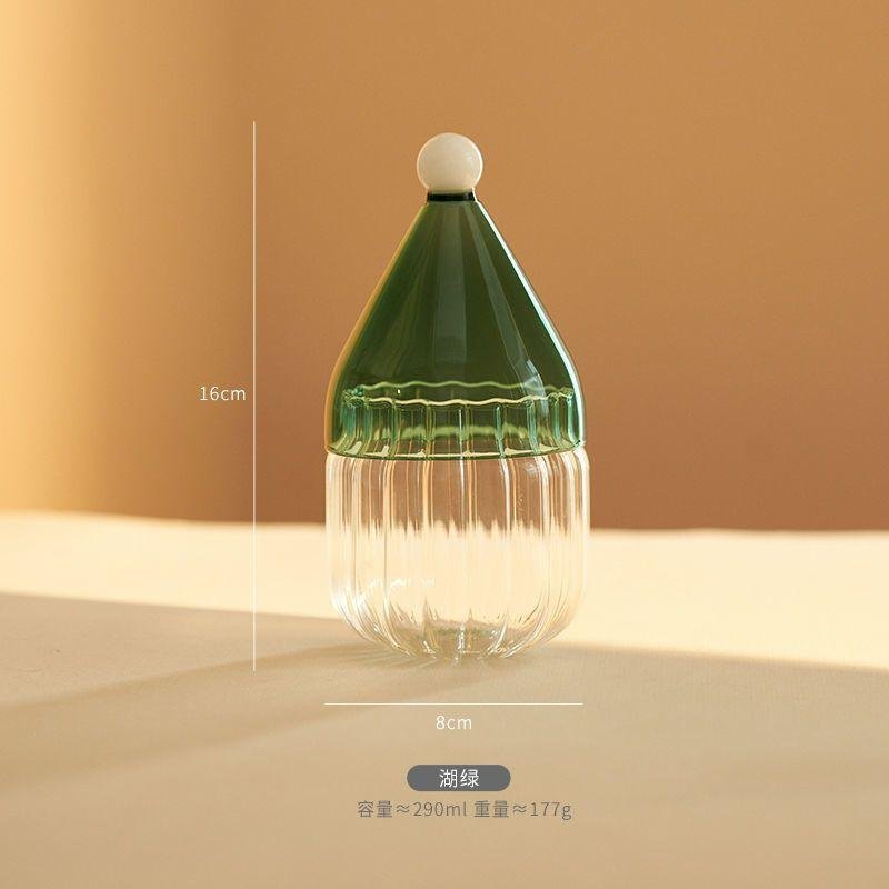 Glass Jar with Lid Household Kitchen Seasoning Bottle for Food Storage