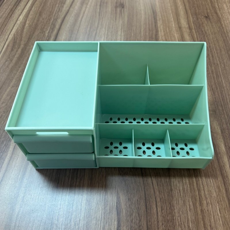 Best Price Plastic Makeup Organizer With Drawer Cosmetic Storage Bin Jewelry Display Box Multifunctional 3 Layers For Desktop