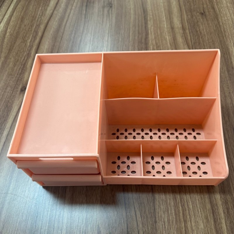Best Price Plastic Makeup Organizer With Drawer Cosmetic Storage Bin Jewelry Display Box Multifunctional 3 Layers For Desktop
