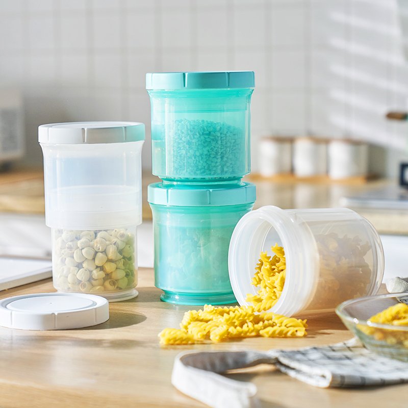 Retractable Vacuum-sealed Jar Round Kitchen Food Storage Container Moisture-proof Storage Jar With Lid