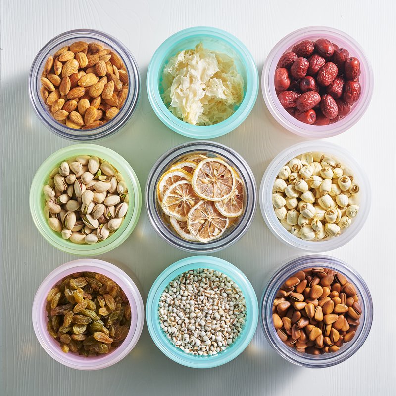 Retractable Vacuum-sealed Jar Round Kitchen Food Storage Container Moisture-proof Storage Jar With Lid