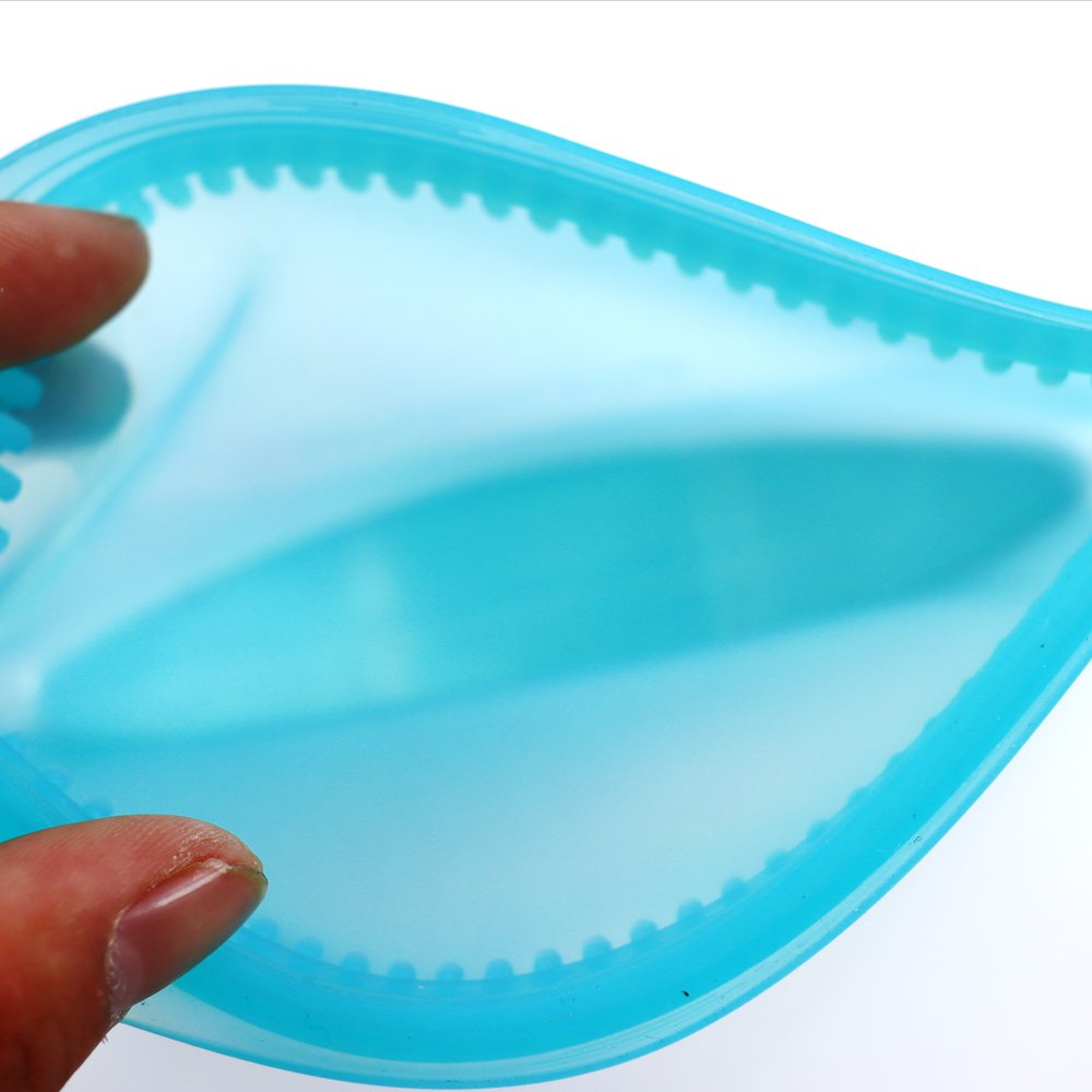 hot selling standard quality kitchen silicon bags food storage leakproof silicone reusable storage sandwich bag
