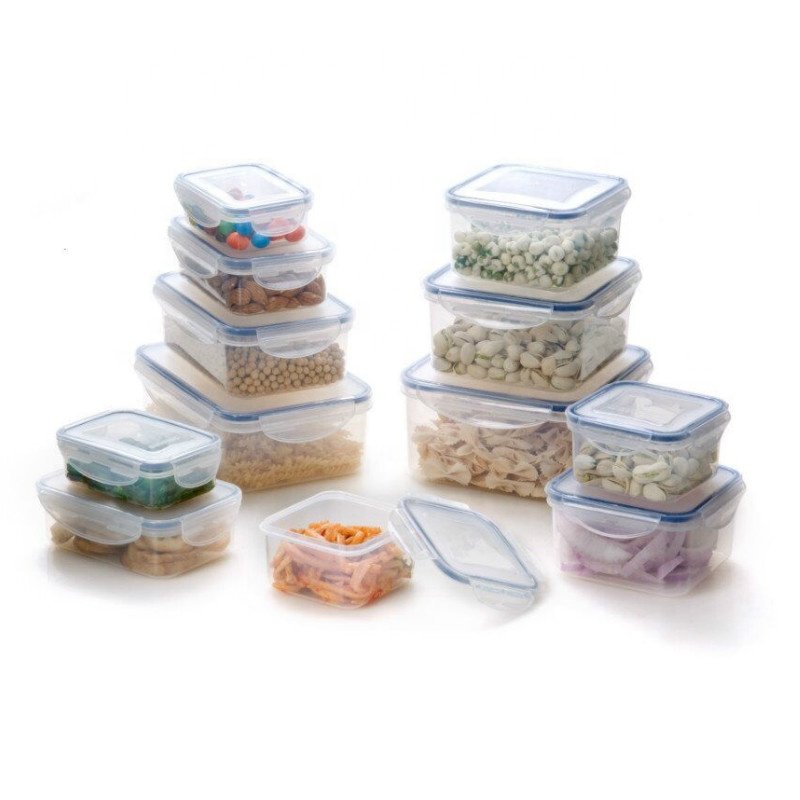 12 pcs top sellers Reusable Kitchen Stackable Plastic Food Storage Containers Set Meal Prep Containers