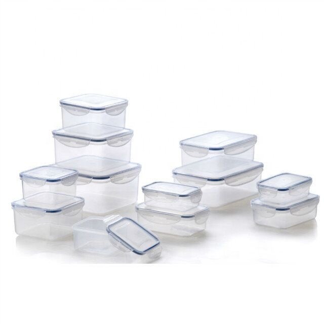 12 pcs top sellers Reusable Kitchen Stackable Plastic Food Storage Containers Set Meal Prep Containers
